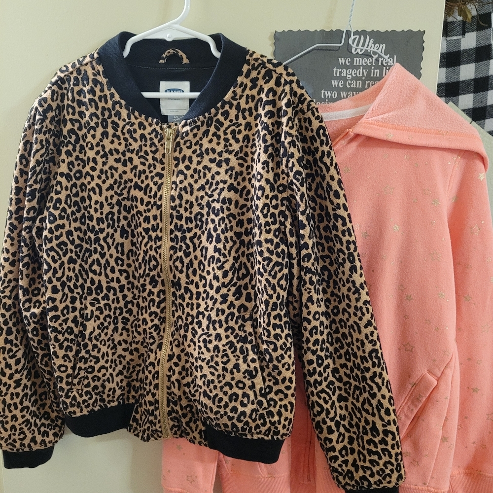 2 girl's zippered sweatshirts. Like NEW!